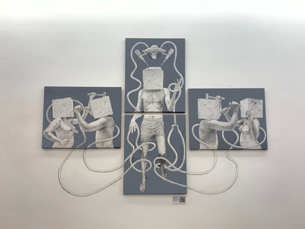 Growing Vital Organs (Quadriptych) by Benedicto Modesto